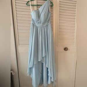Azazie sky blue Mathilda bridesmaid dress